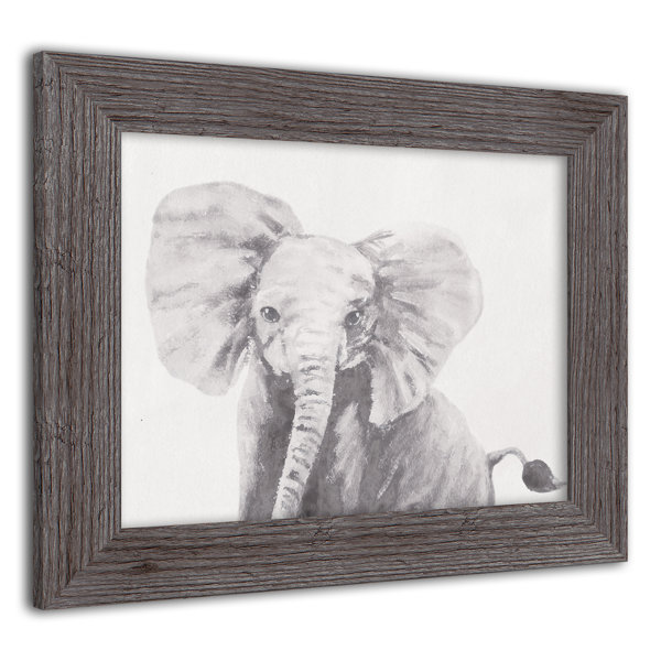 Indigo Safari Baby Elephant Picture Frame Painting Wayfair